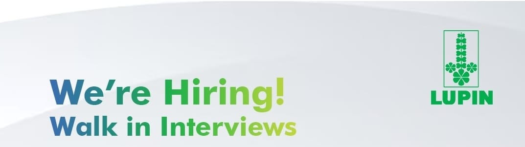 Lupin Pharma job vacancy