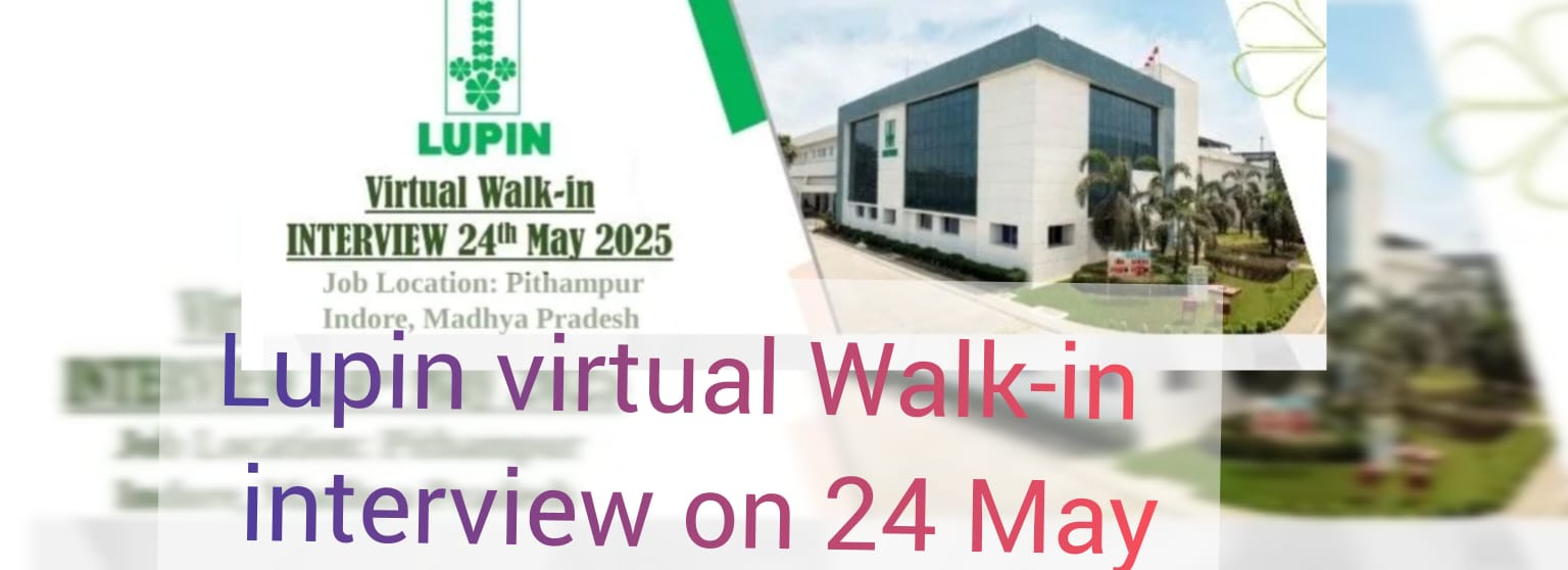 Lupin virtual walk-in interview