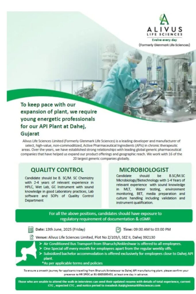 Alivus Life Sciences Job Opening