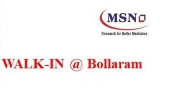 MSN Laboratories Job Vacancy
