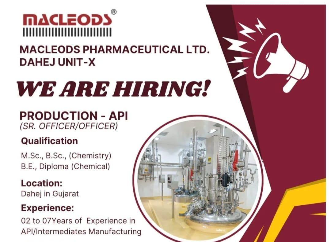 Macleods Pharma Job Vacancy
