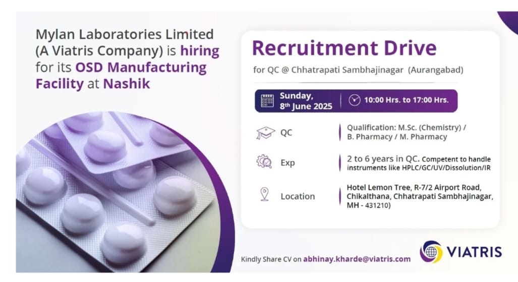 Mylan Laboratories Job Opening