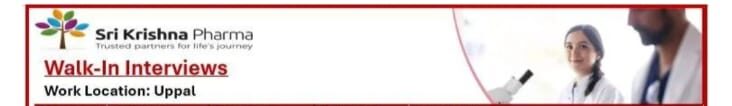 Pharma Job Vacancy