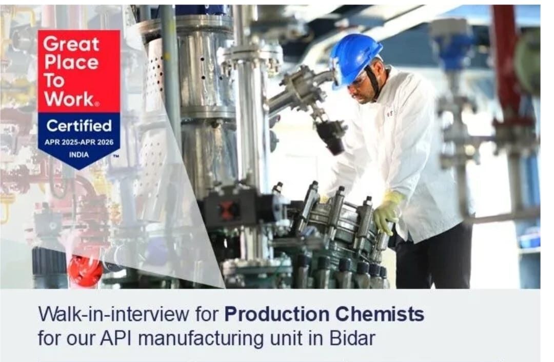 Sai Life Sciences Job Vacancy