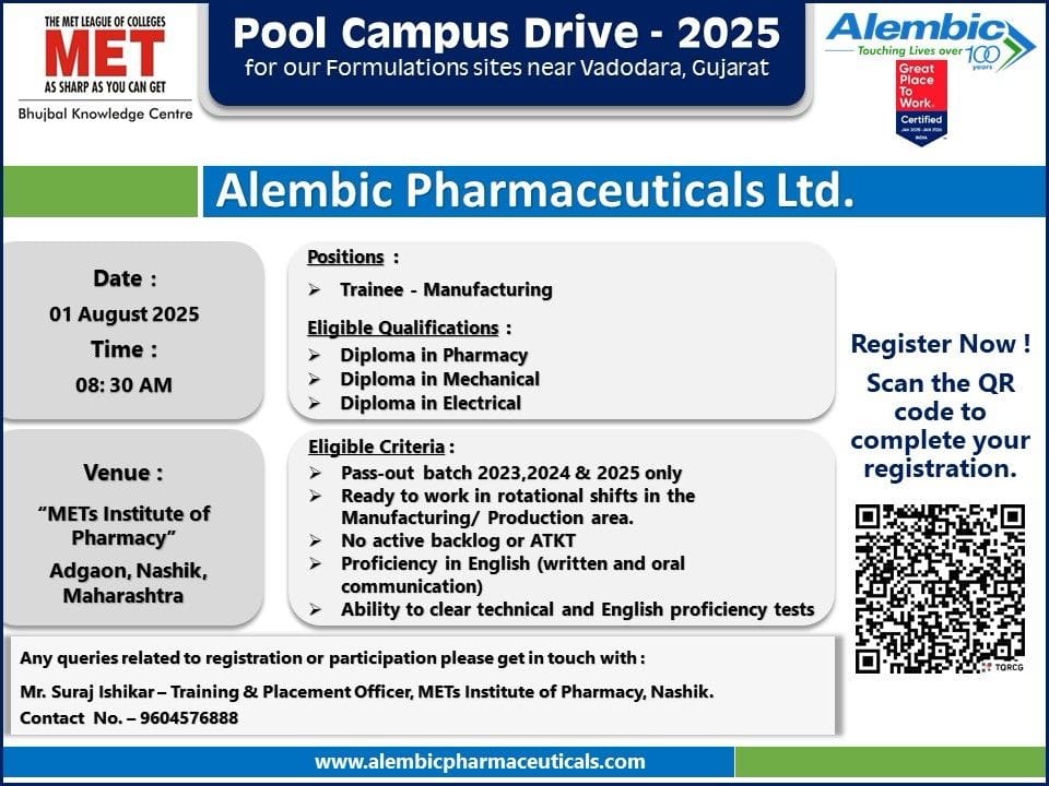 Alembic Pharmaceuticals Pool Campus Drive 2025 Nashik