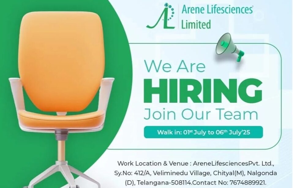 Arene Lifesciences Job Vacancy 2025