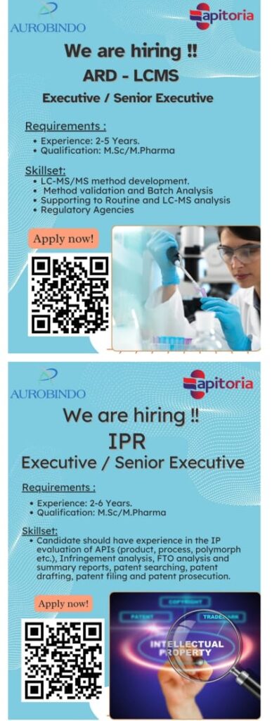 Aurobindo Pharma Career Opportunities
