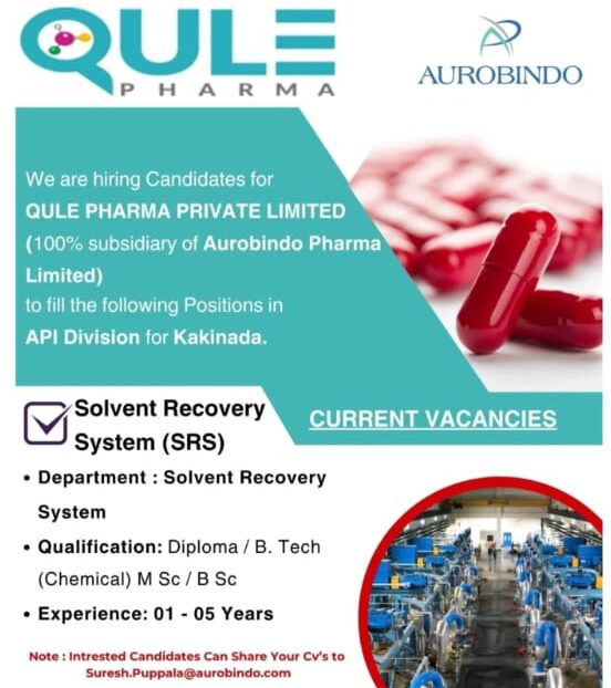 Aurobindo Pharma Job Openings