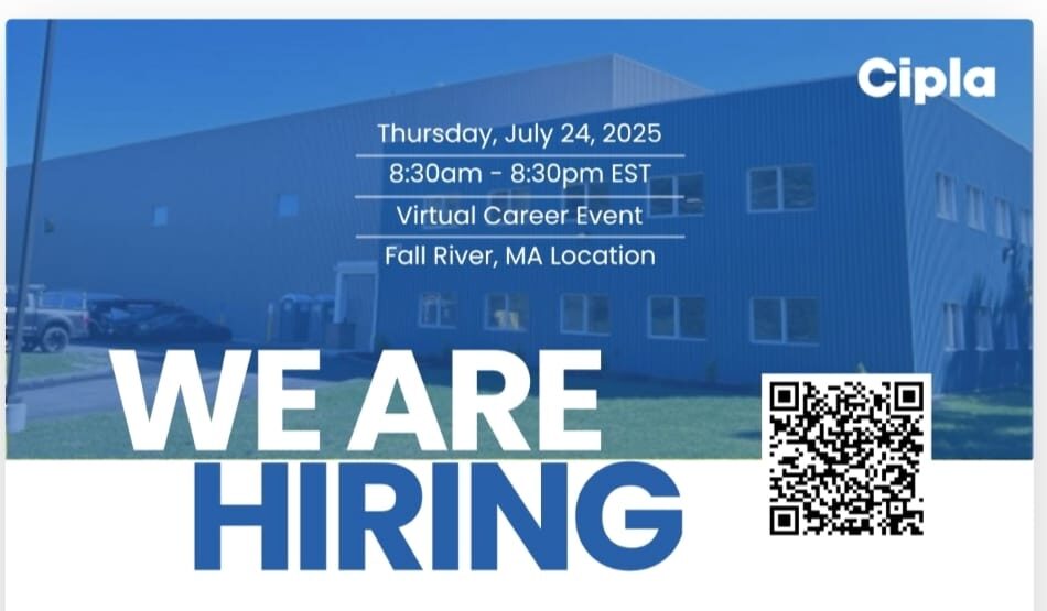 Cipla is Hiring: Packaging Machine Operator Job in Fall River, MA