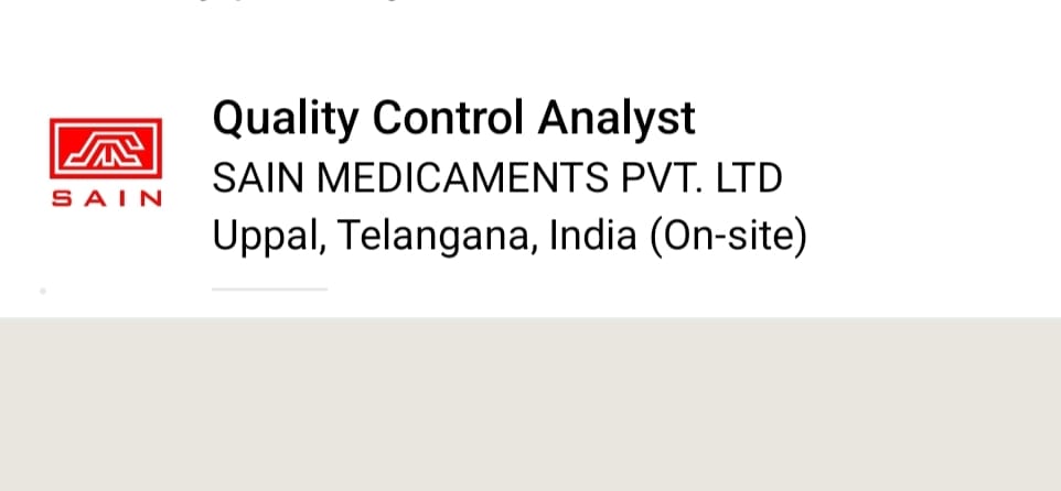 Job Opening: HPLC Analyst