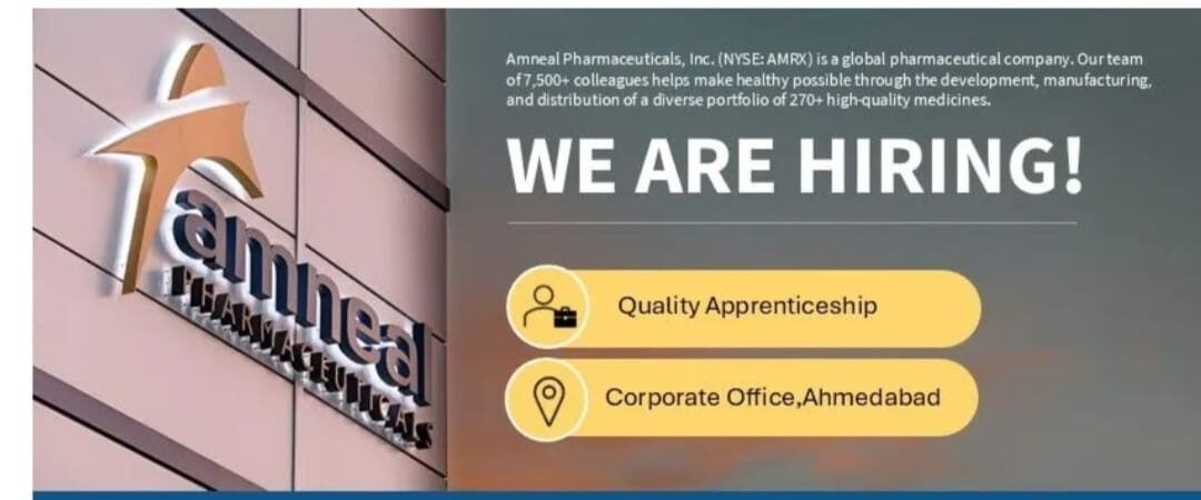 Launch Your Pharma Career: Amneal Quality Apprenticeship Ahmedabad 2025