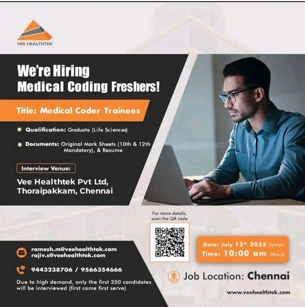 Medical Coding Freshers Jobs in Chennai