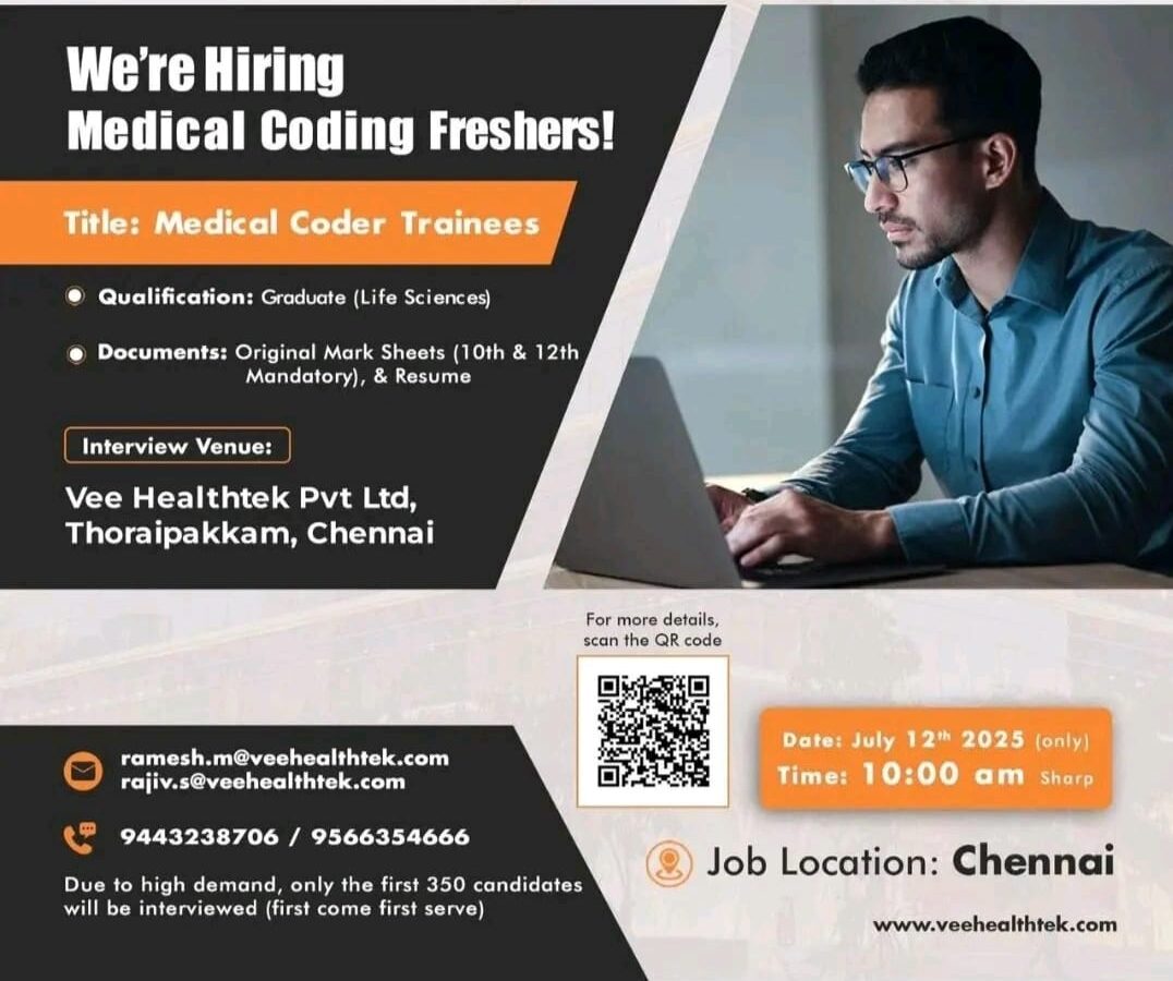 Medical Coding Freshers Jobs in Chennai