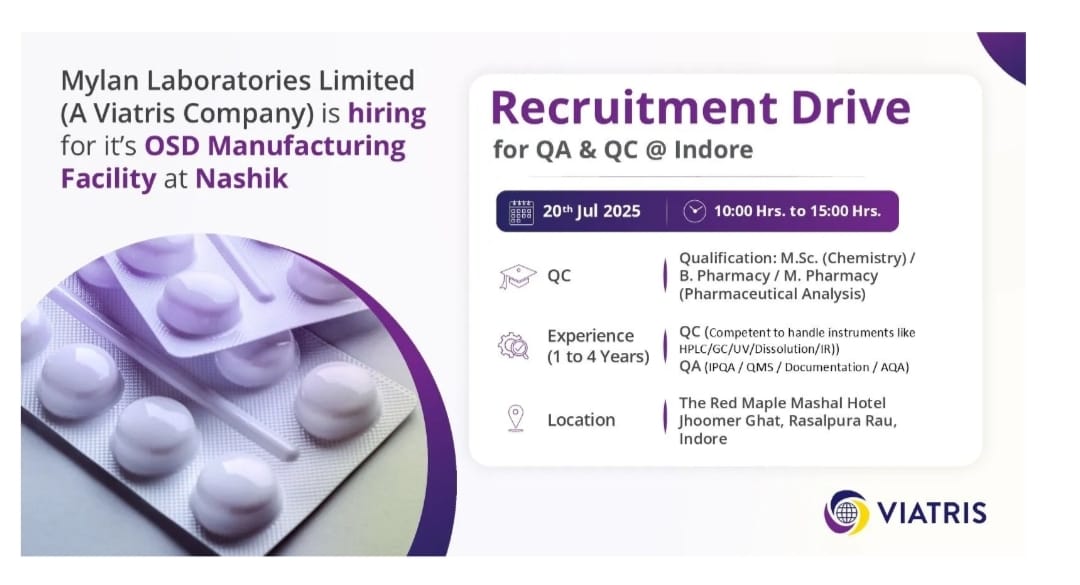 QA QC Jobs in OSD Manufacturing