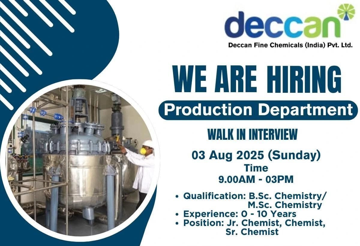 Deccan Fine Chemicals Job Vacancy Visakhapatnam