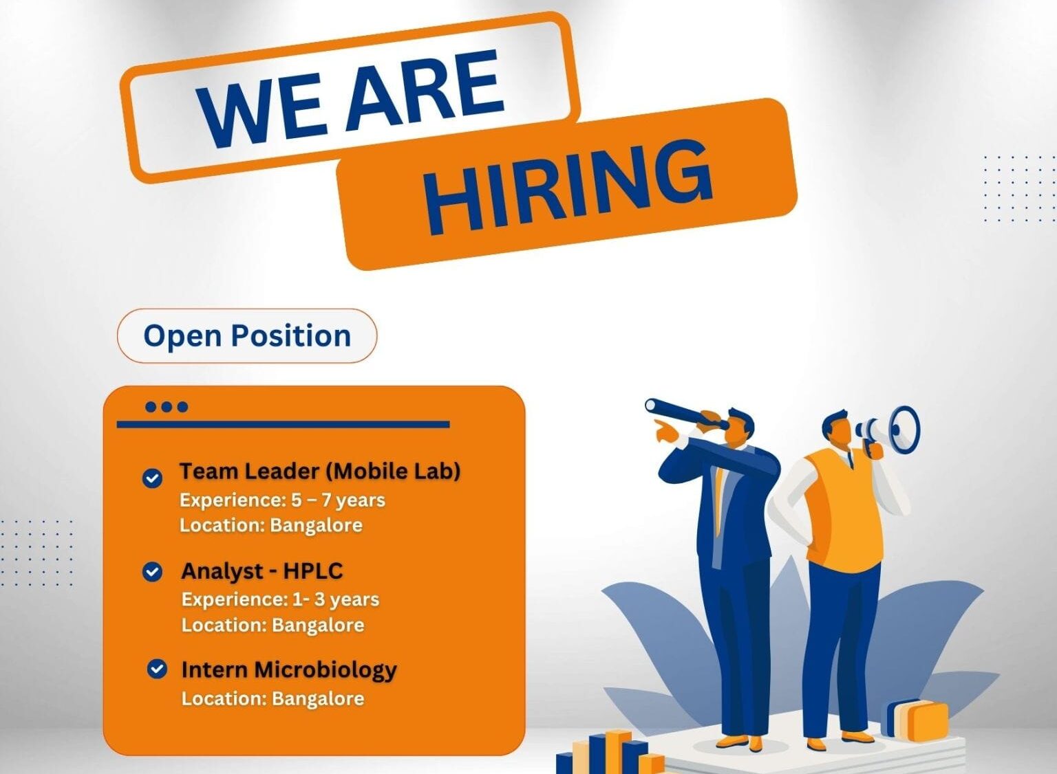 Food and Feed Testing Jobs in Bangalore