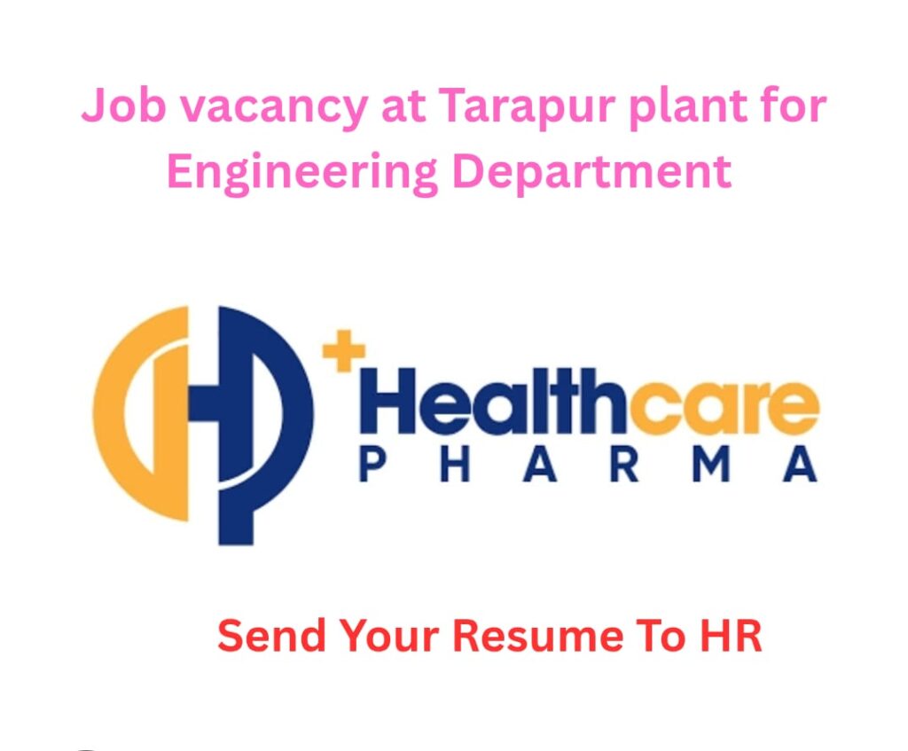 Head of Engineering Job in API Plant