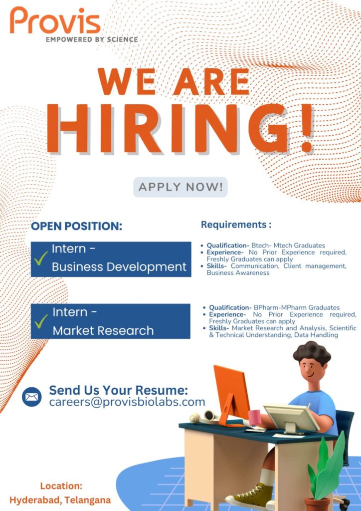 2+ internships in business development and market research