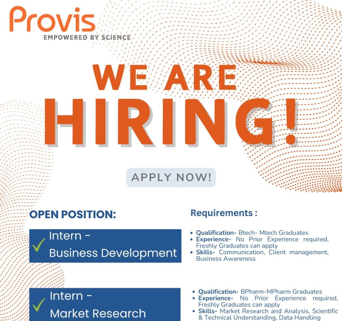 2+ internships in business development and market research