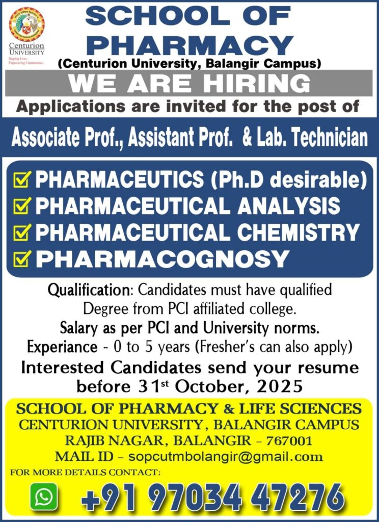 Centurion University Hiring Apply Now