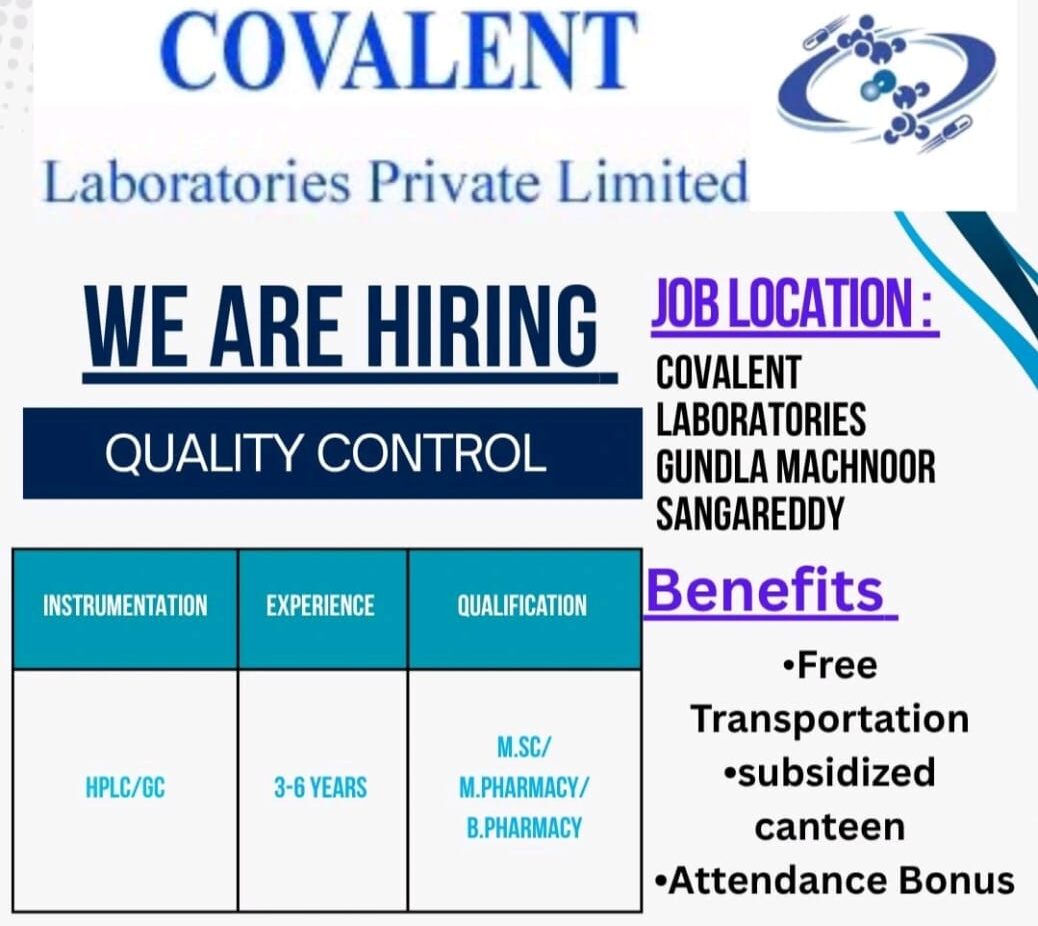 Covalent Laboratories is Hiring in Octomber 2025