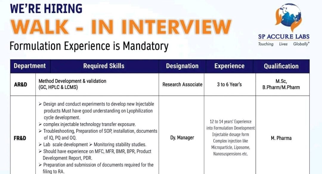 Formulation Jobs in Hyderabad