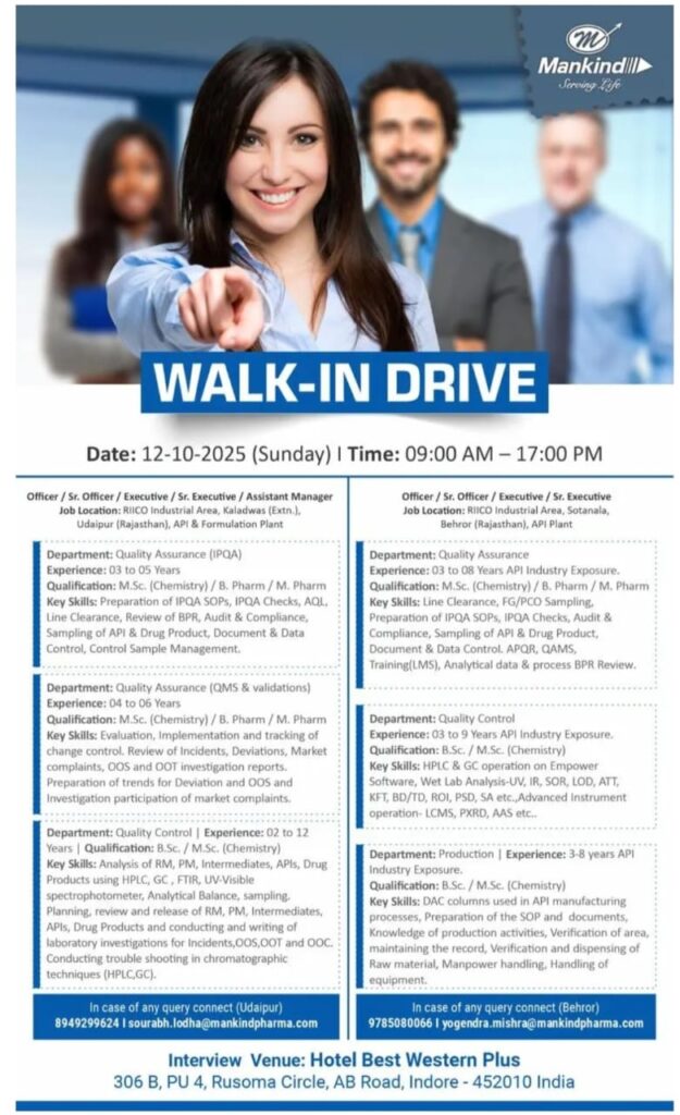 Mankind Pharma Walk-In Drive 2025