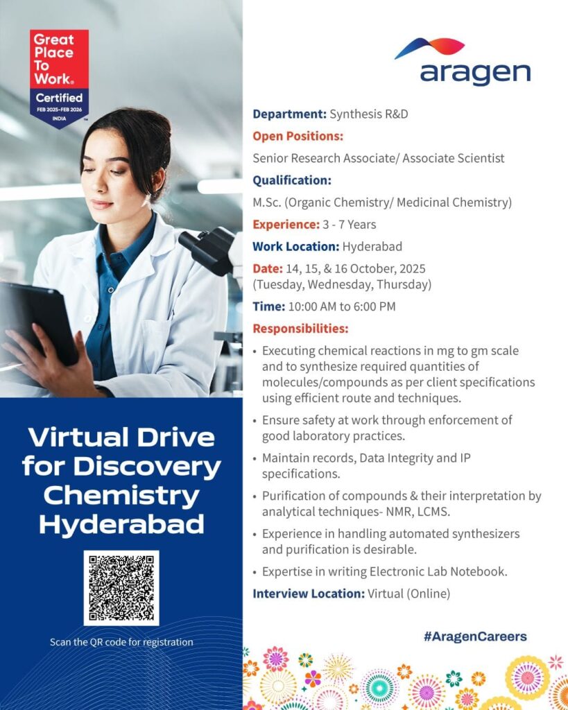 Virtual Drive for Discovery Chemistry Hyderabad (October 2025)