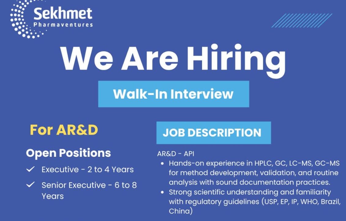 Walk-In Interviews for AR&D R&D Hyderabad