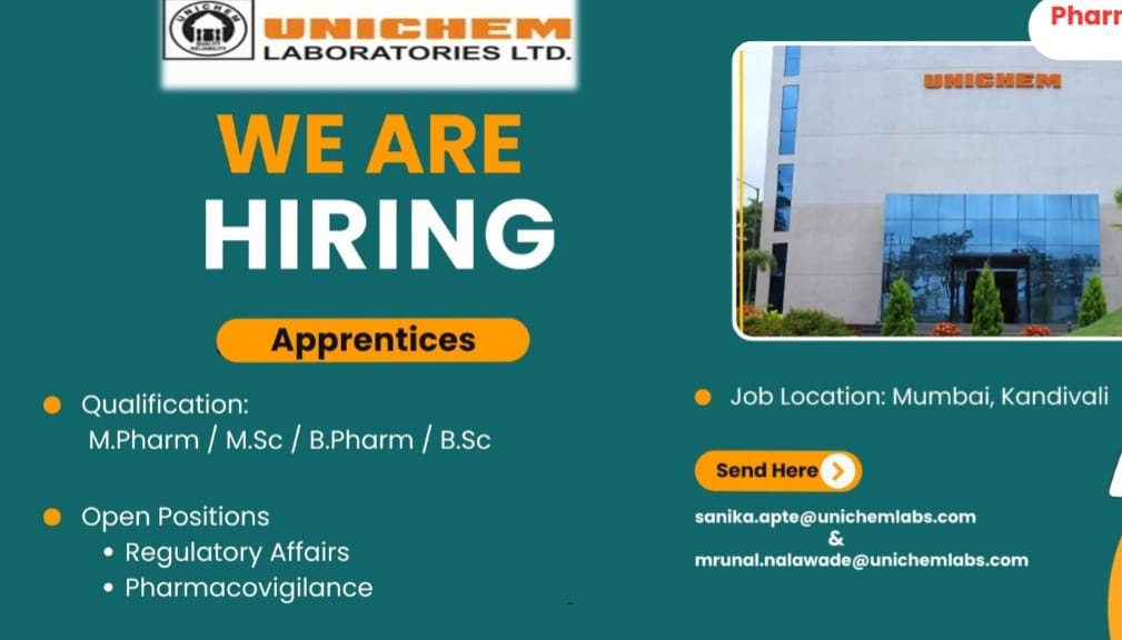 Unichem Laboratories Job Vacancy 2025