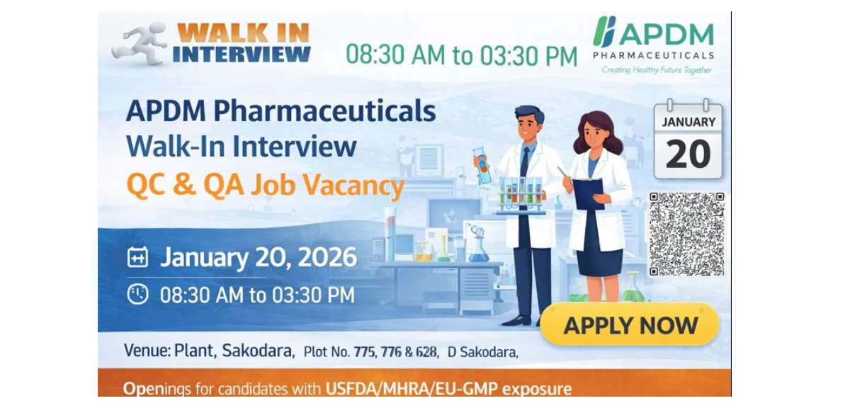 APDM Pharmaceuticals Walk In Interview 2026