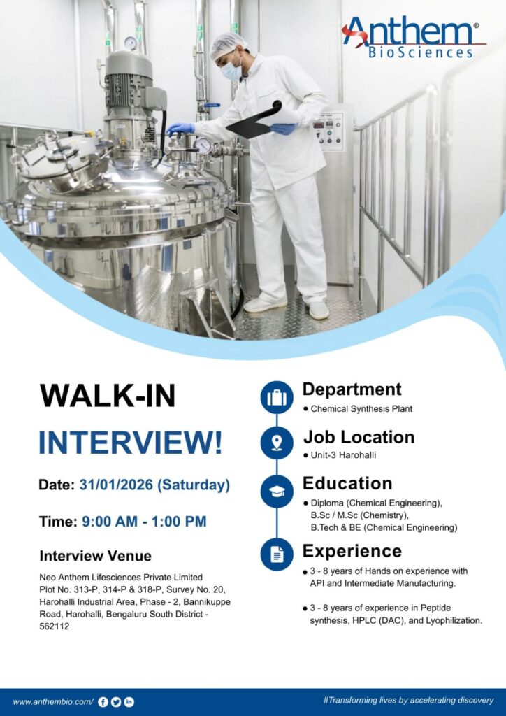Anthem Biosciences Walk In Interview 2026
