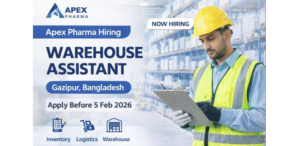 Apex Pharma Warehouse Assistant Job