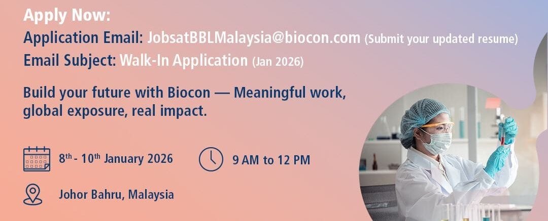 Biocon Walk-In Interview 2026