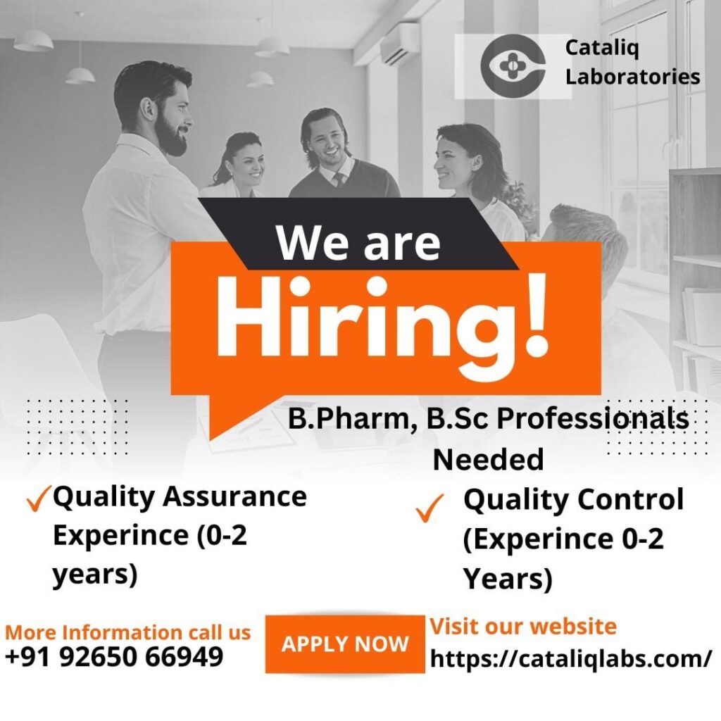 Cataliq Laboratories Job Vacancy