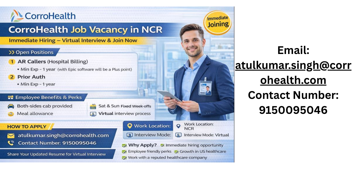 CorroHealth Job Vacancy in NCR
