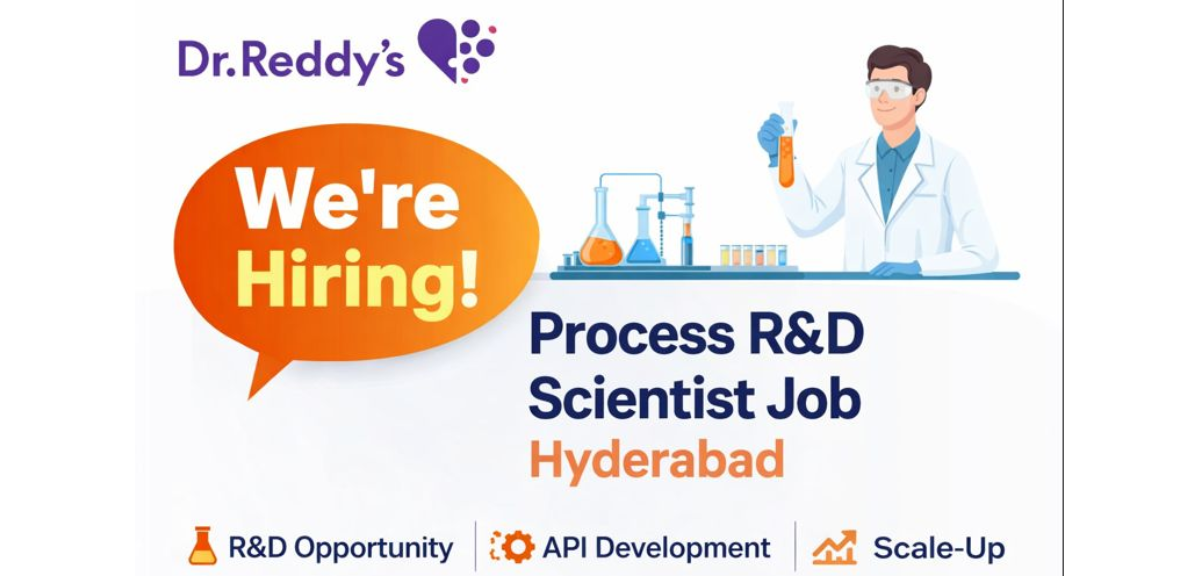 Dr. Reddy’s Laboratories Process R&D Scientist Job