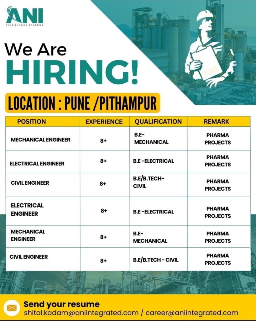 Engineers job vacanccy at pune