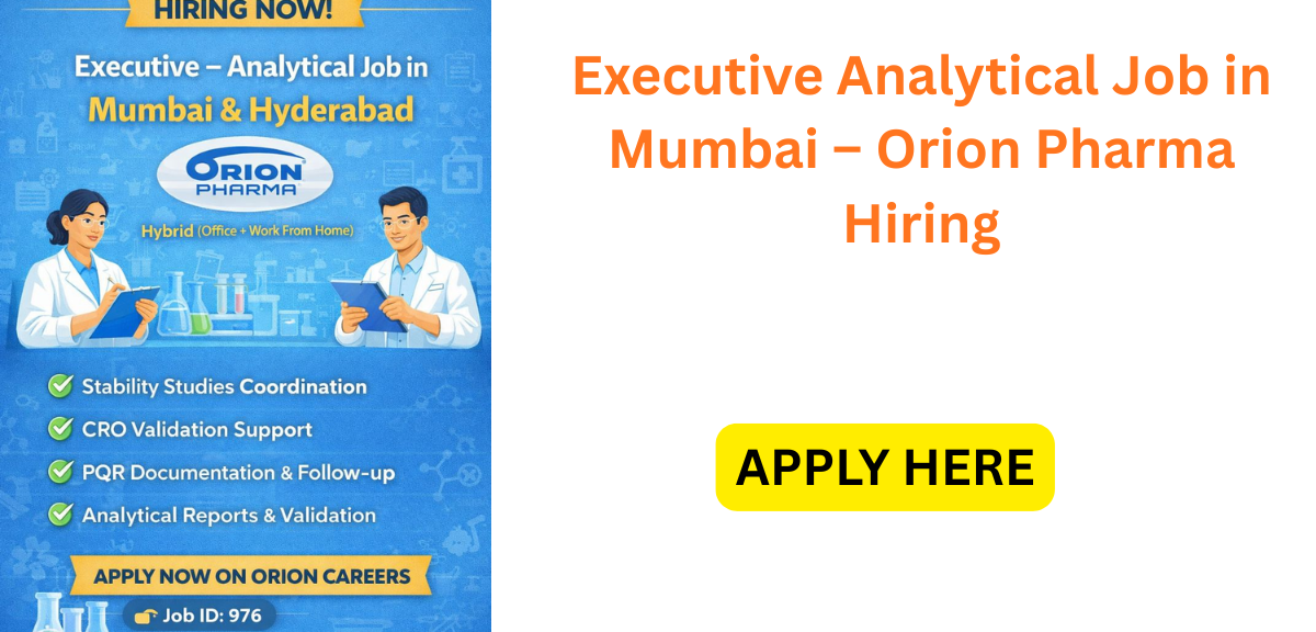 Executive Analytical Job in Mumbai