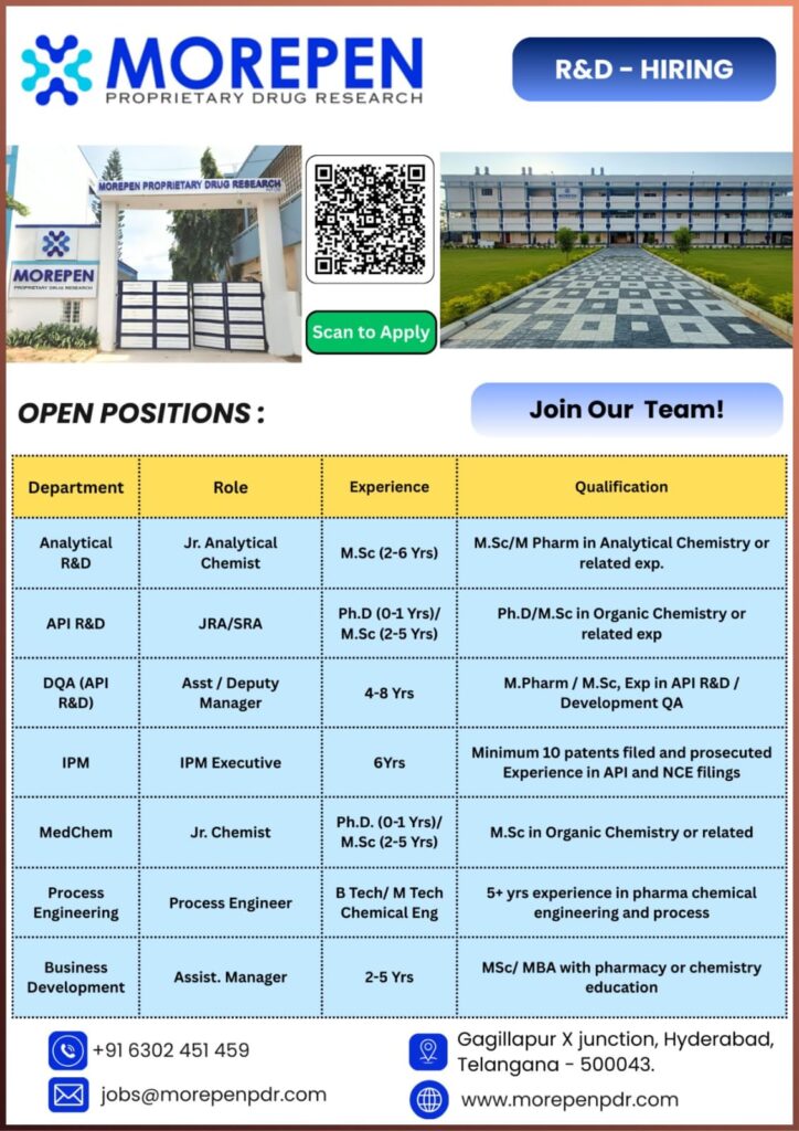 Morepen R&D Hiring 2026