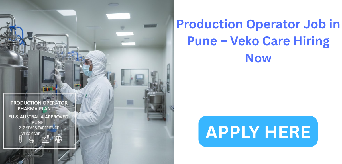 Production Operator Job in Pune