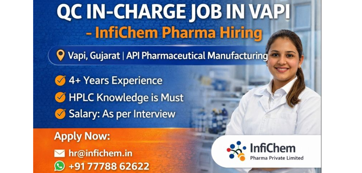 QC In-Charge Job in Vapi