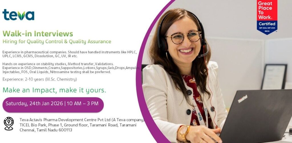 Teva Walk In Interview 2026