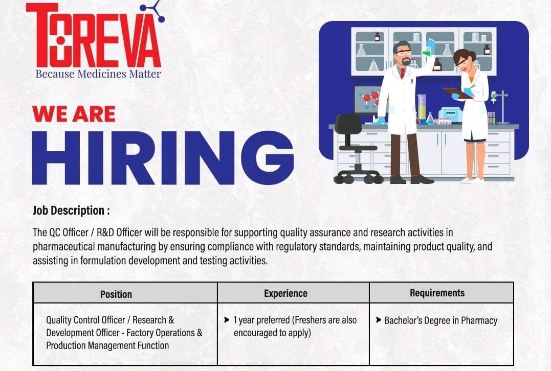 Toreva Pharma Job Vacancy 2026