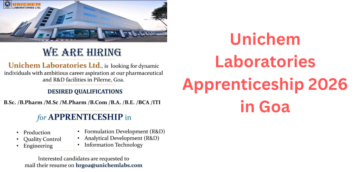Unichem Laboratories Apprenticeship 2026