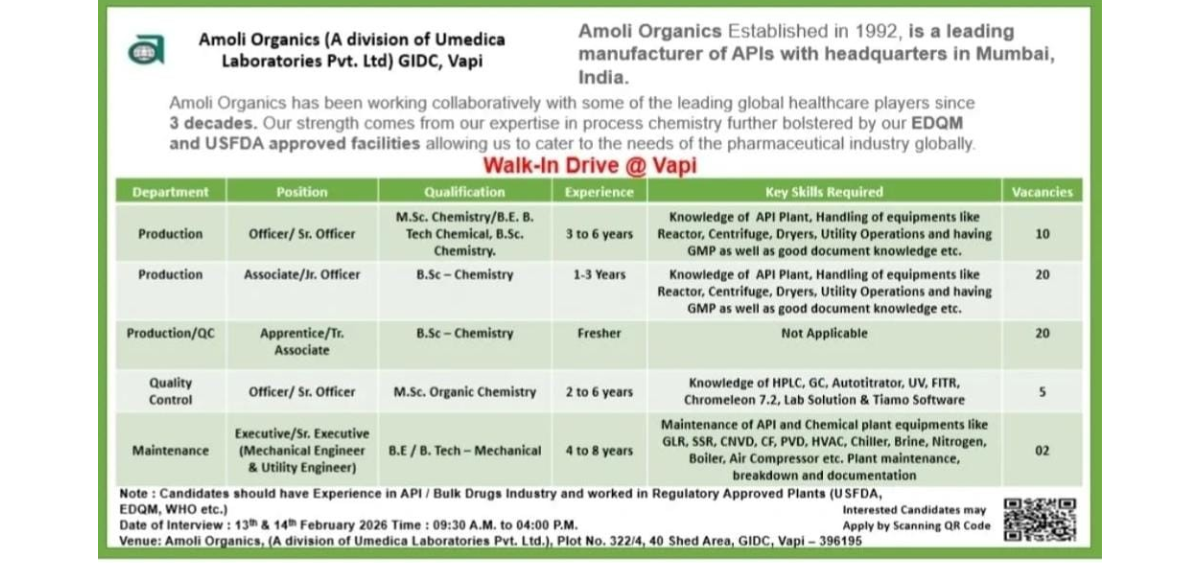 Amoli Organics Walk In Drive 2026