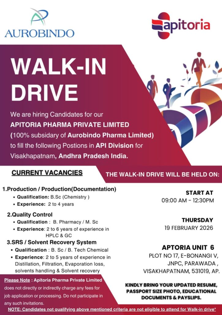 Apitoria Pharma Walk in Drive 2026