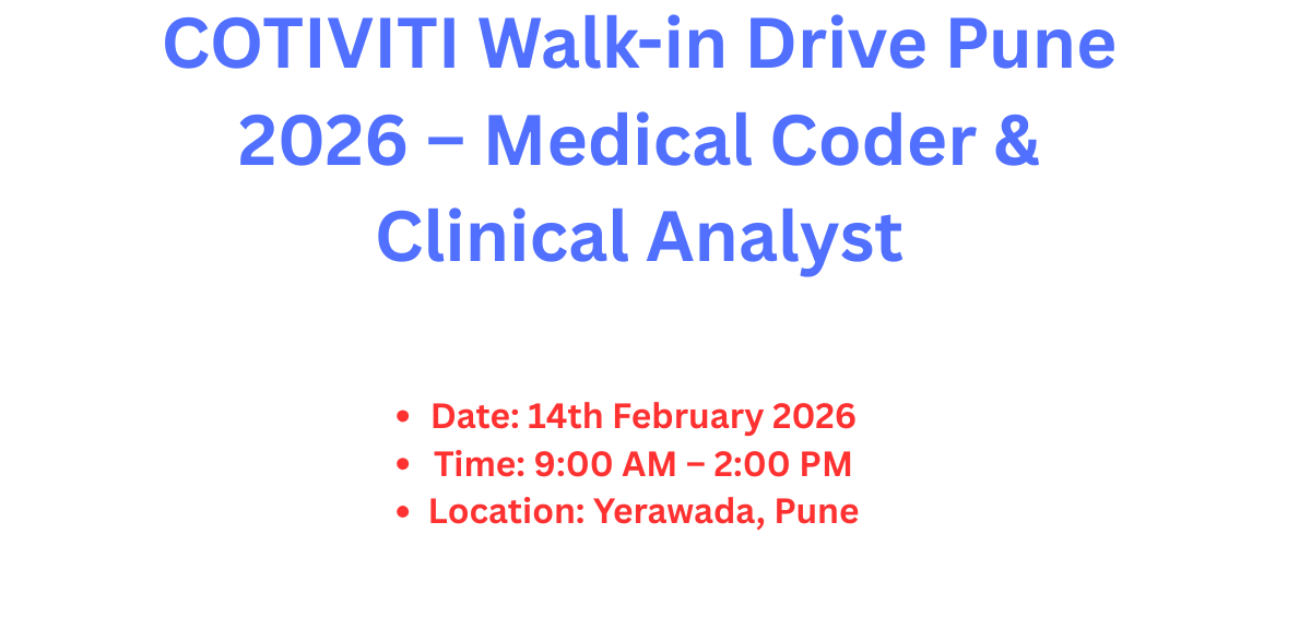COTIVITI Walk-in Drive Pune 2026