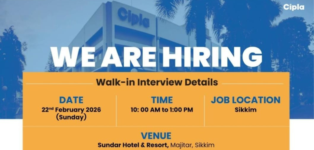 Cipla Walk In Interview Sikkim 2026