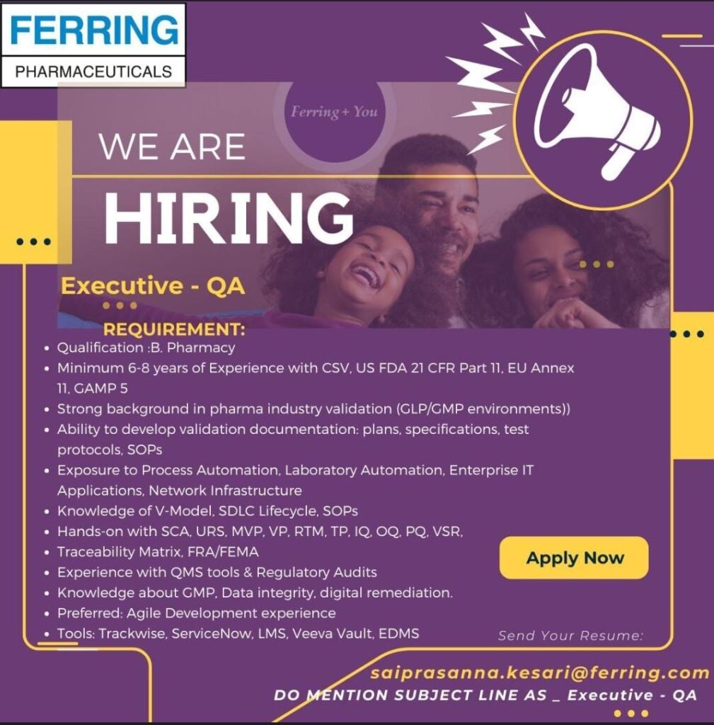 Executive QA Job Vacancy